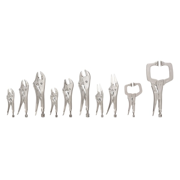 Locking Pliers and Swivel C-Clamp Set (10-Piece)